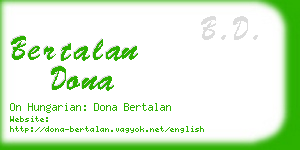 bertalan dona business card